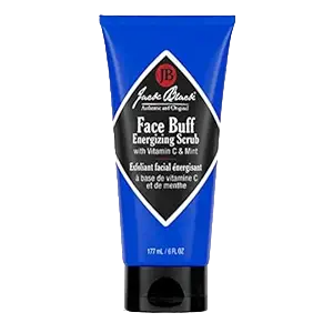 Jack Black Face Buff Energizing Scrub, 6 Fl Oz – Vitamin C & Mint – Deep Cleaning Pre-Shave Cleanser, Men’s Facial Scrub, Remove Oil, Dirt & Dead Skin, Men’s Cleanser, Hydrating Skincare